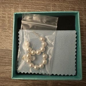 New hoop pearl earrings